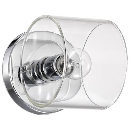 Nuvo Marlowe - 1 Light Vanity - Polished Nickel with Clear Glass 60/8071